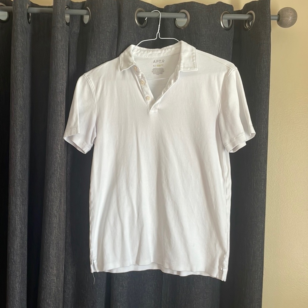 Super soft, white polo dress/under shirt